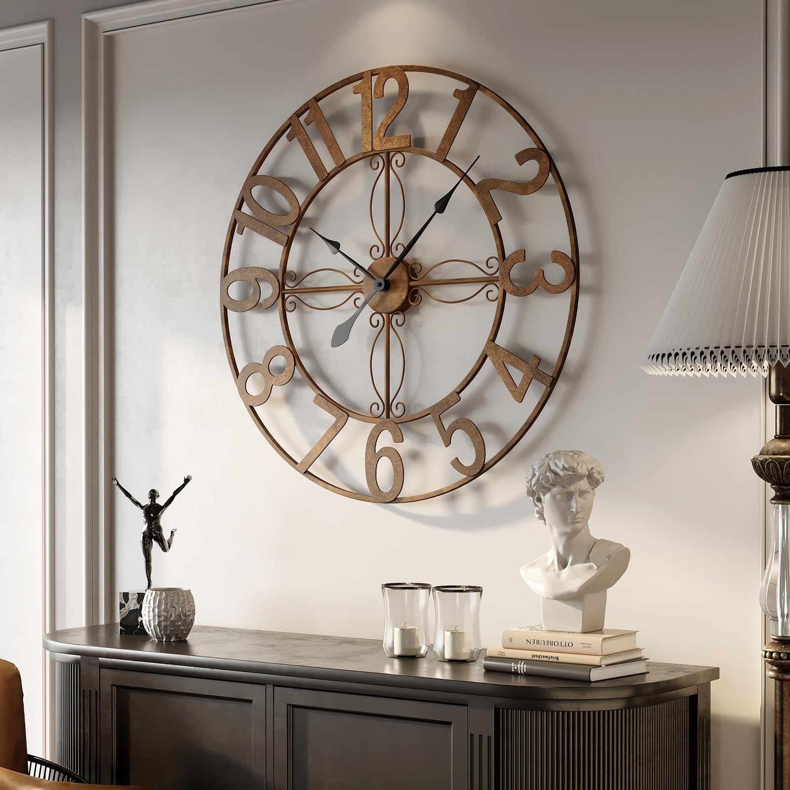 Amazon.com: Cuspin Large Wall Clock, 36 Inch Decorative Wall Clock