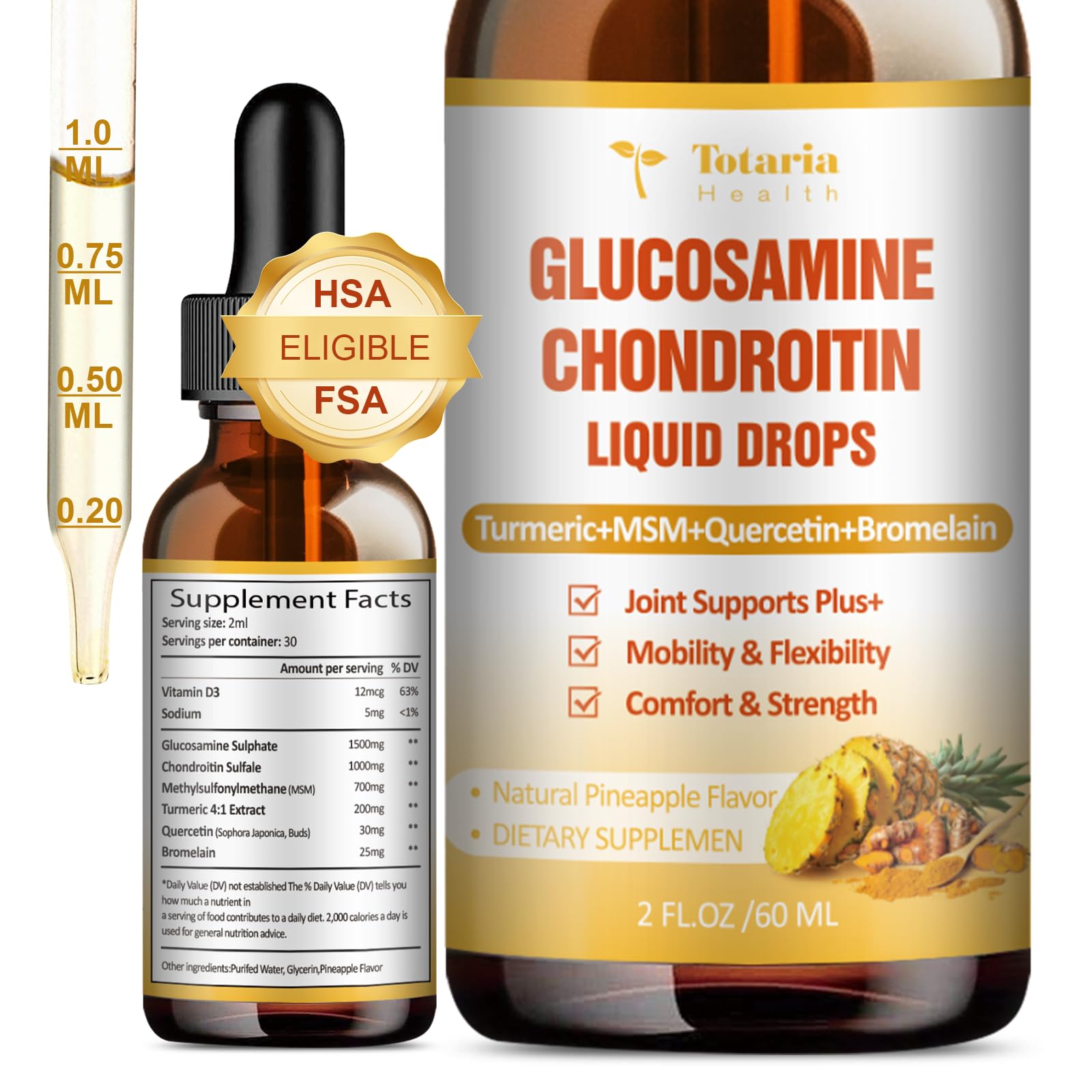 Totaria Glucosamine Chondroitin MSM Liquid Drops