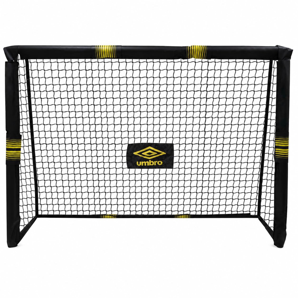 Umbro Fußballtor - Fussballtor Groß - Fußball Tor - Fussballtore für Garten Kinder und Erwachsene - Fussball Trainingszubehör für Innen und Außen - Metall - Schwarz/Gelb