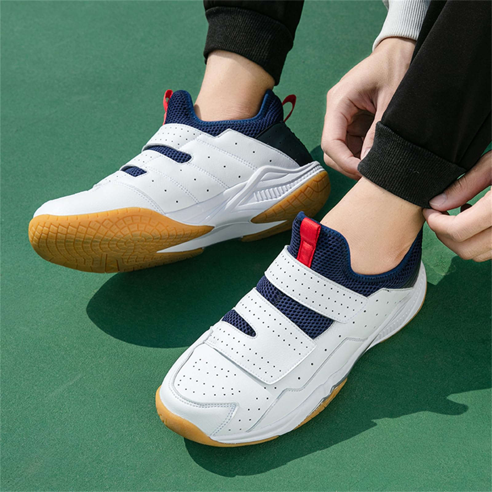 Męskie buty do badmintona Slip-On Pickleball Tenisówki Niebrudzące Antypoślizgowe Lekkie do kortów halowych