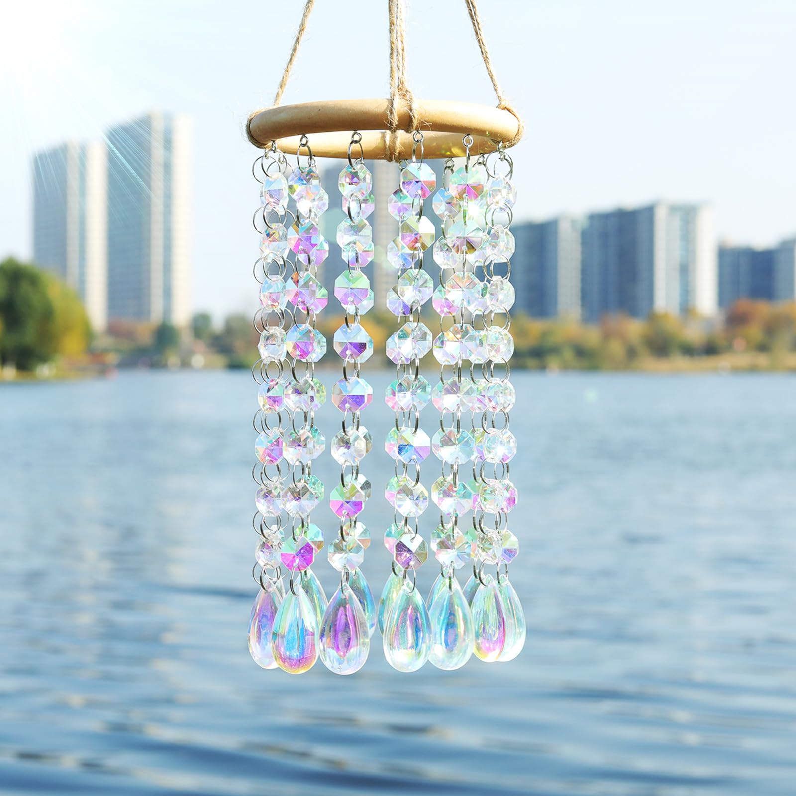 Lot De 6 Attrape-soleil Tournesol En Cristal à Suspendre, Décoration