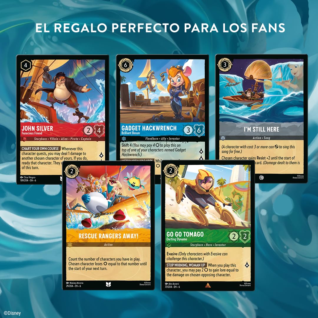 Ravensburger - Disney Lorcana Azurite Sea Illumineer’s Trove, Juego de Mesa, Juego de Cartas, Juego de Estrategia, Juego Niños 8 Años o Más, Regalos Niños 8 Años, Accesorios