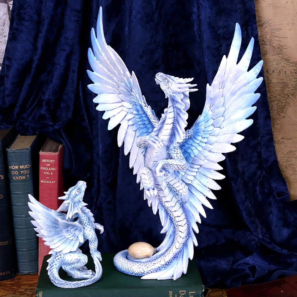Nemesis Now Anne Stokes Age - Figura de dragón Plateado para Adultos, Color Blanco, Talla única