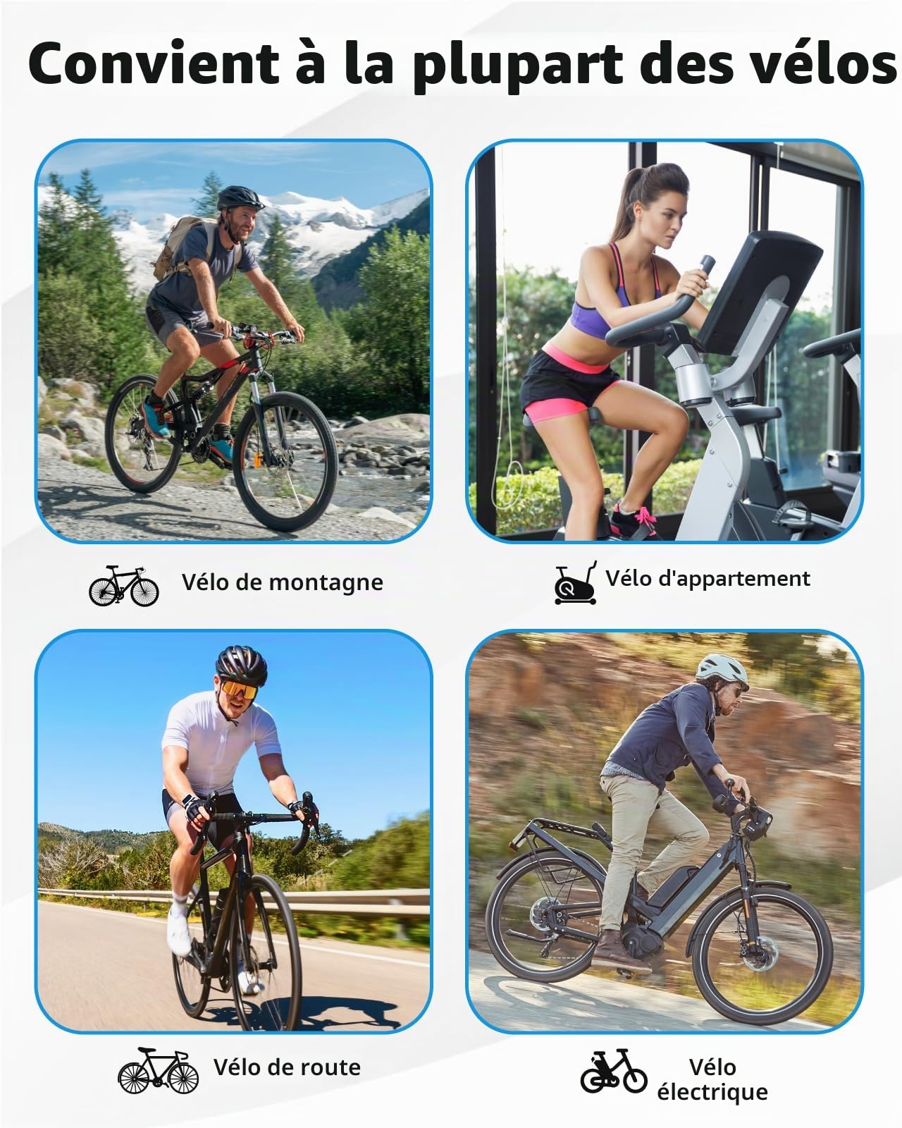 Fitense Selle de vélo surdimensionnée pour Peloton Bike & Bike+, coussin de siège confortable compatible avec Peloton, vélos de route ou d'appartement, large selle de rechange pour homme et femme,