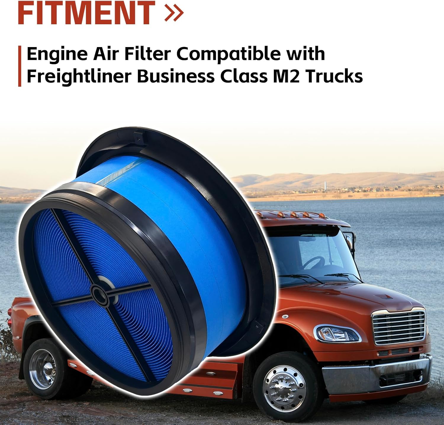 P607965 Engine Air filter Fit For Freightliner Business Class M2 Trucks Replace P607965,1000FA42812 RCFA42812 1000-FA42812 42812 87812 CA5368 LAF6265 A35927 CA10740 2812