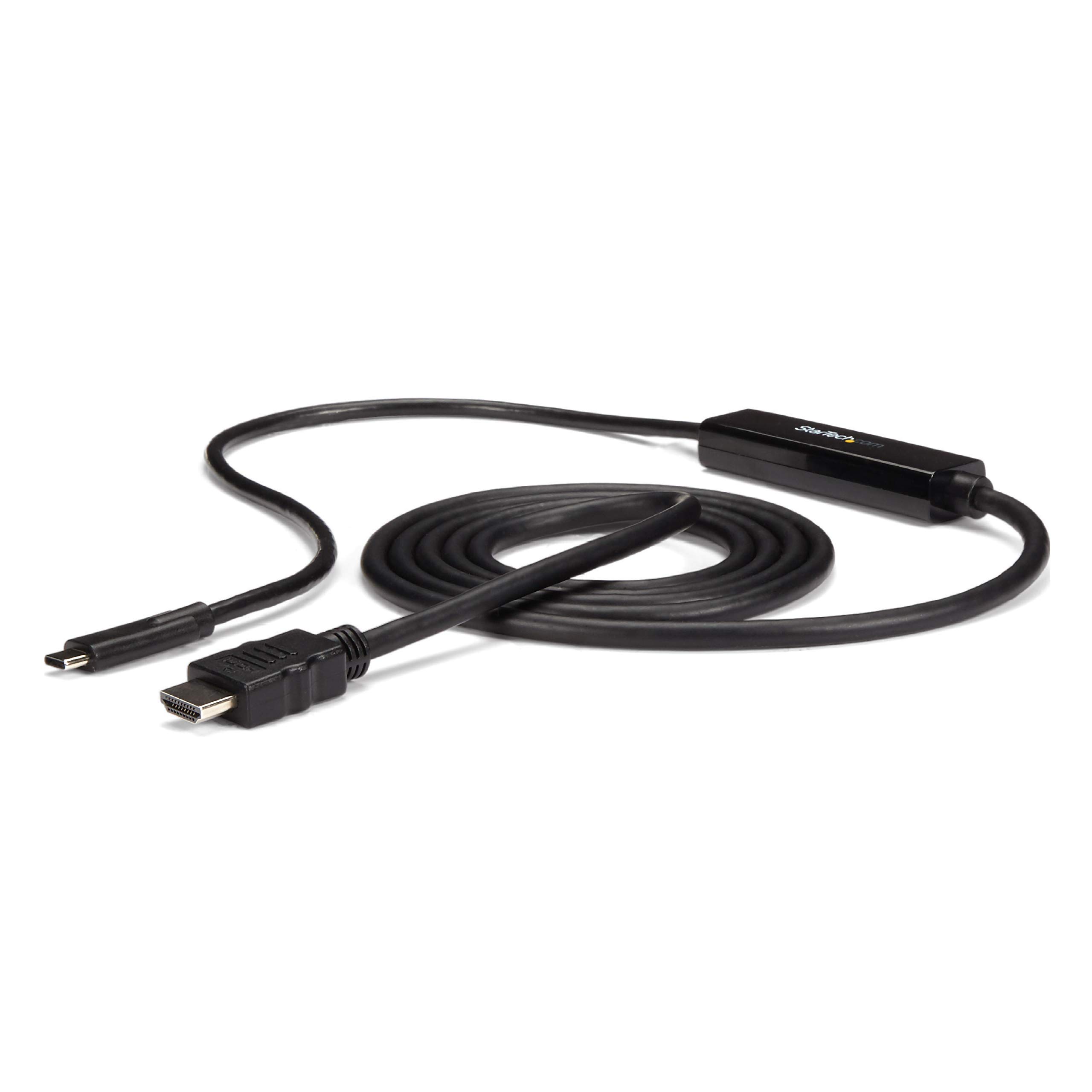 StarTech.com 3ft (1m) USB C to HDMI Cable - 4K 30Hz USB Type-C to HDMI Video Display Converter - USB-C DP Alt Mode to HDMI Monitor Adapter Cord - Thunderbolt Compatible