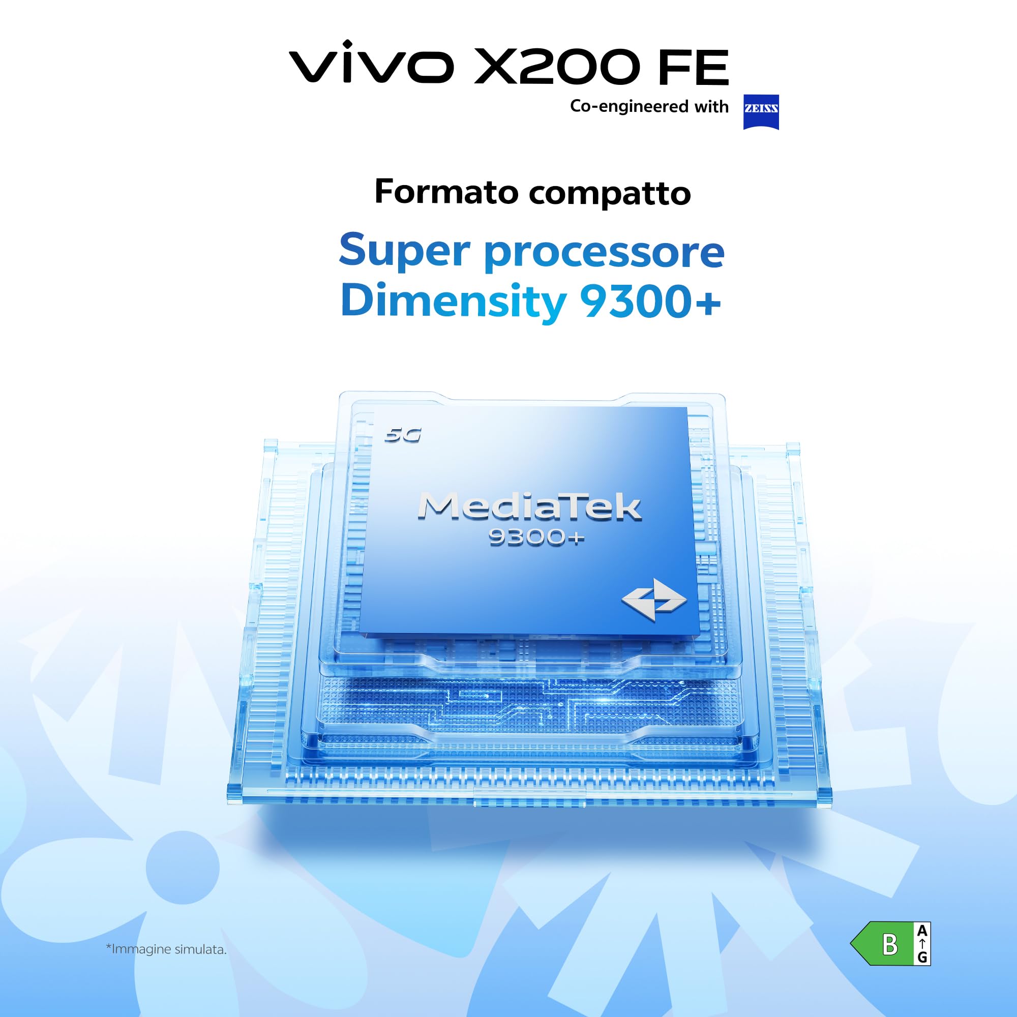 vivo X200FE 5G,Cameraphone ZEISS Teleobiettivo 50MP,Smartphone ZEISS 6.31" Master Color Display,12+12GB RAM,512GB ROM,Dimensity 9300 plus,IP68+IP69,6500mAh,90W FlashCharge,NFC, Black Luxe