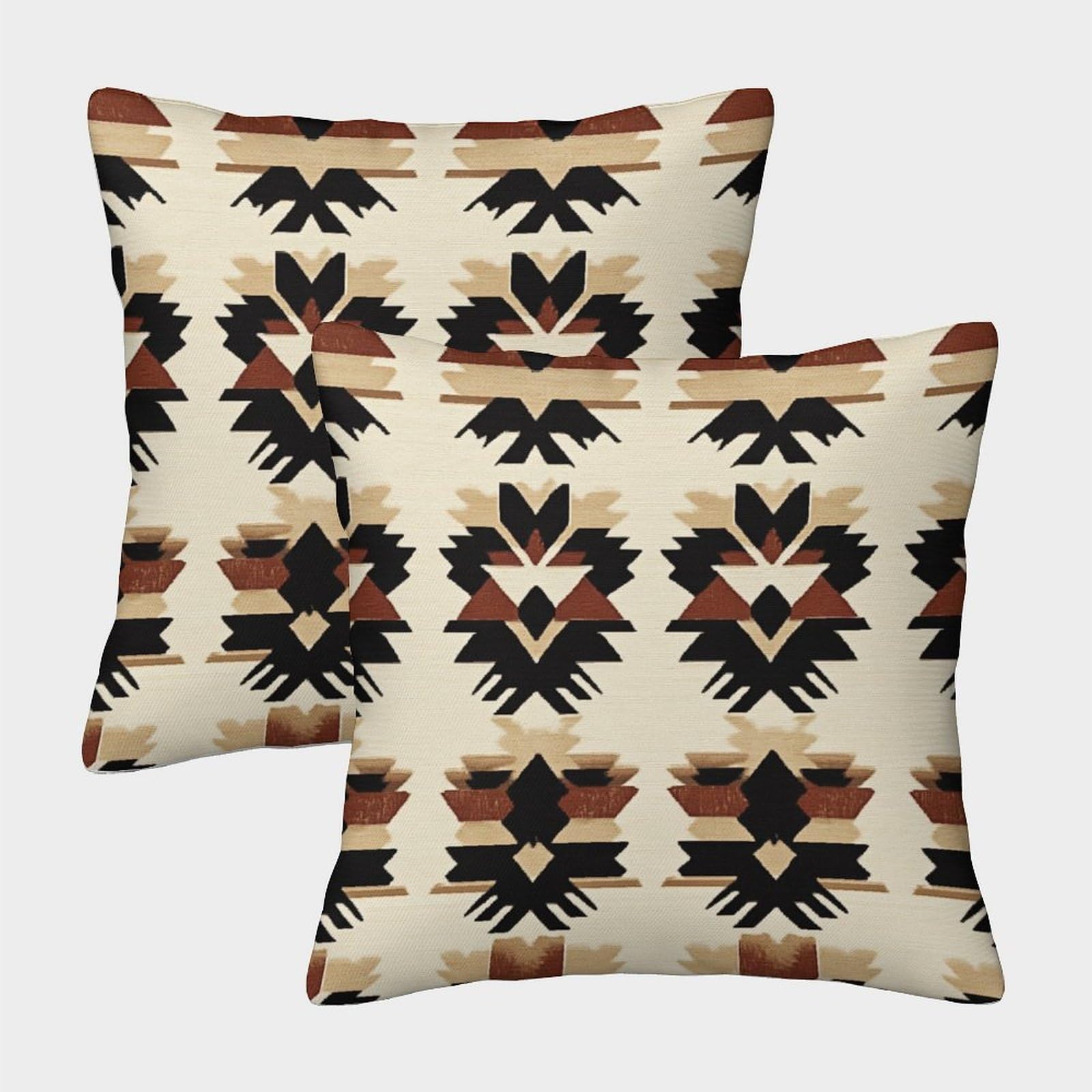 kaiyun 2 Pack Digital Printing 3D Woven Print,Navajo Design Theme Square Cushion Cover 40x40cm Suitable for Outdoor Home Bed Decoration Pattern