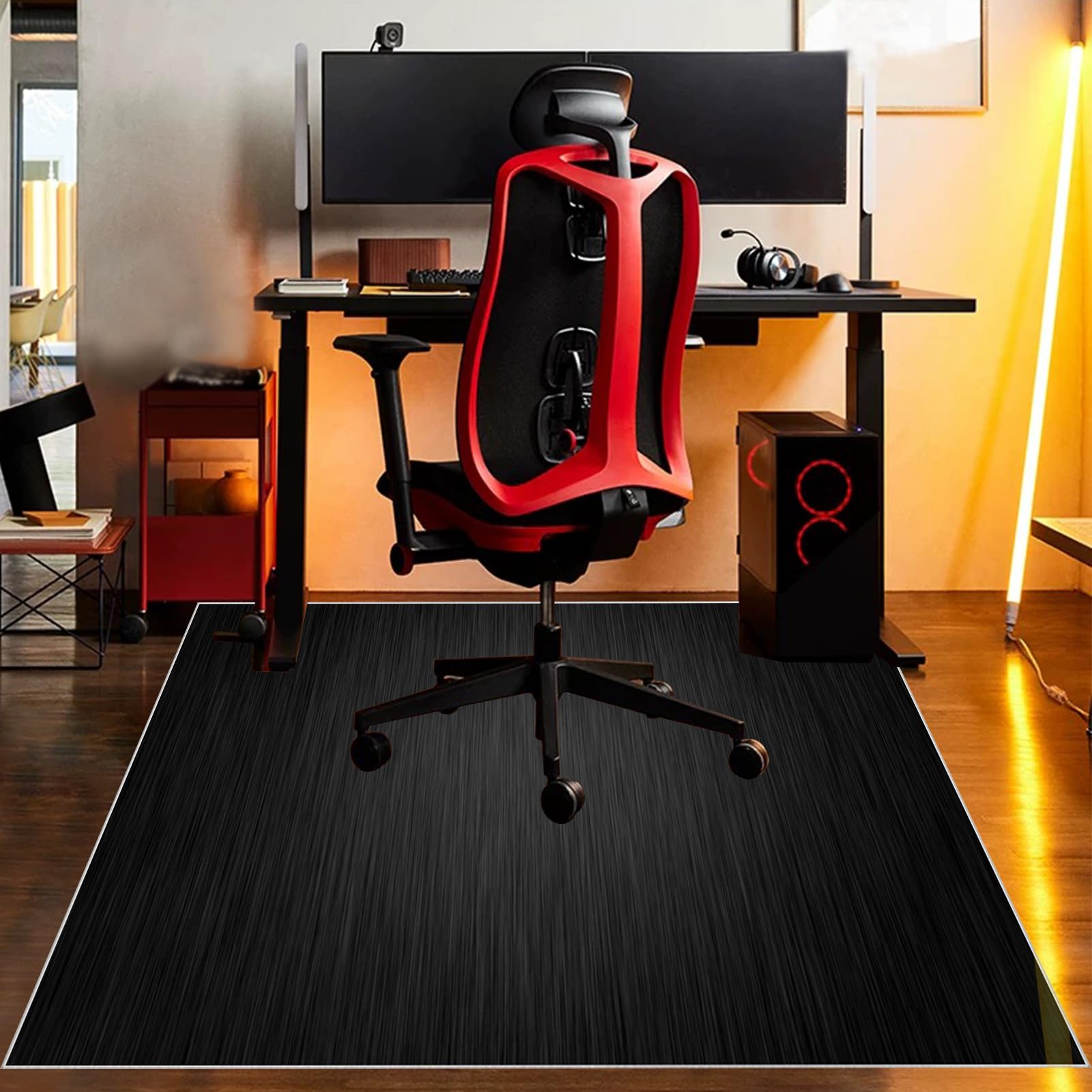 Alfombrilla de Protección para Suelos Duros, Protector Suelo Silla Ruedas, Alfombra Silla Gaming, Tapete de Protección de Madera/baldosas, Protector Suelo Silla de Escritorio 90 x 120 cm