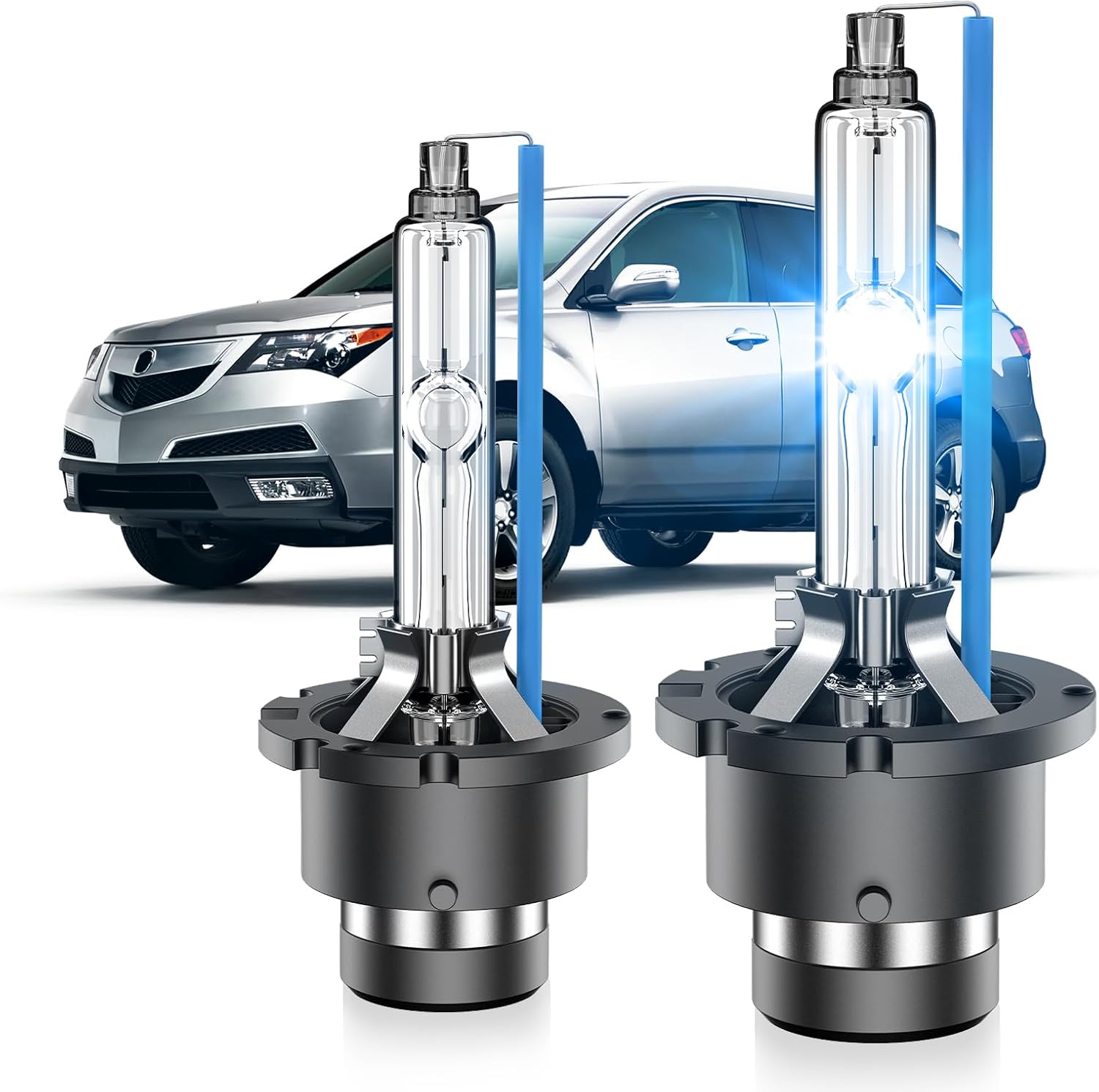 Fit for Acura 2007-2015 MDX RL RDX 2004-2014 TL TSX D2S HID Xenon Headlight Bulbs,350% Brightness,High Low Beam Light Bulb,8000K White Blue,Plug and Play,Pack of 2