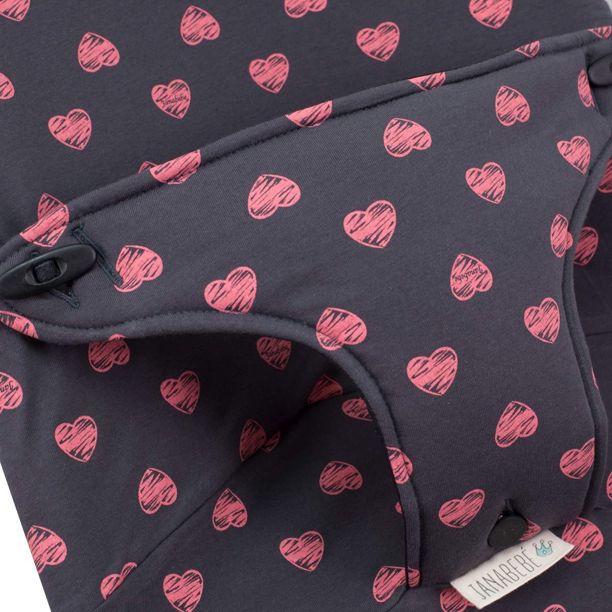 JYOKO Kids Bezug kompatibel mit Babybjorn Bliss, Balance, Soft (Fluor Heart, Baumwolle)