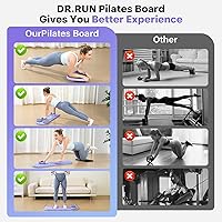 Vista 6 de Pilates Board, Pilates Reformer Set, 7 in 1 Multifunctional Pilates Reformer Machine with Timer, Portable Foldable Pilates Board for Home Workout