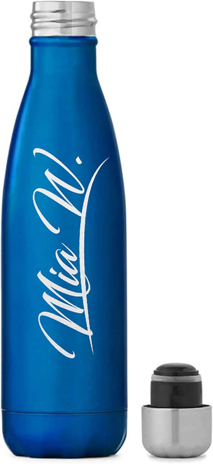 Sofia's Findings Personalized | Custom Engraved Water Bottle | Groomsmen Gift | Stainless Steel Vacuum Insulated Water Bottle | Keeps Your Drink Hot & Cold | 17 Oz (500 ml)