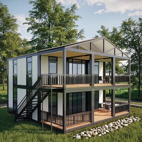 Luxury 2 Story Foldable Prefab House with Bathroom and Kitchen 20ft 40ft Modular Mobile Cabin Expandable Container Tiny Home with One to Four Bedrooms