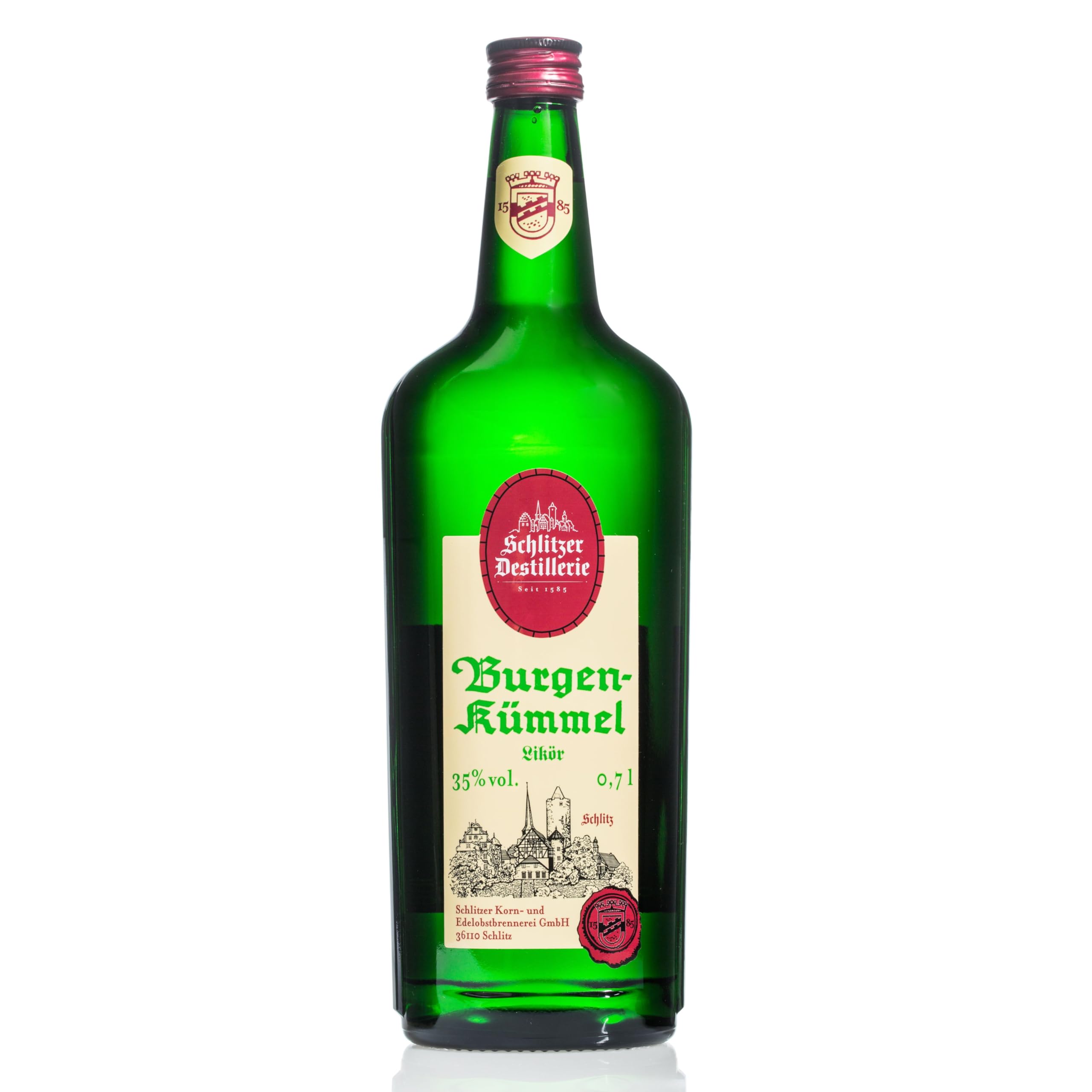 Schlitzer Burgen Kümmel Likör 0,7L 35% Vol – Klassischer Kümmellikör mit intensiver Würze, ideal als Digestif oder pur auf Eis