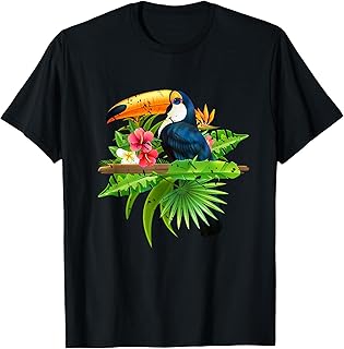 Tropical Birds Exotic Summer Animal Toucan T-Shirt
