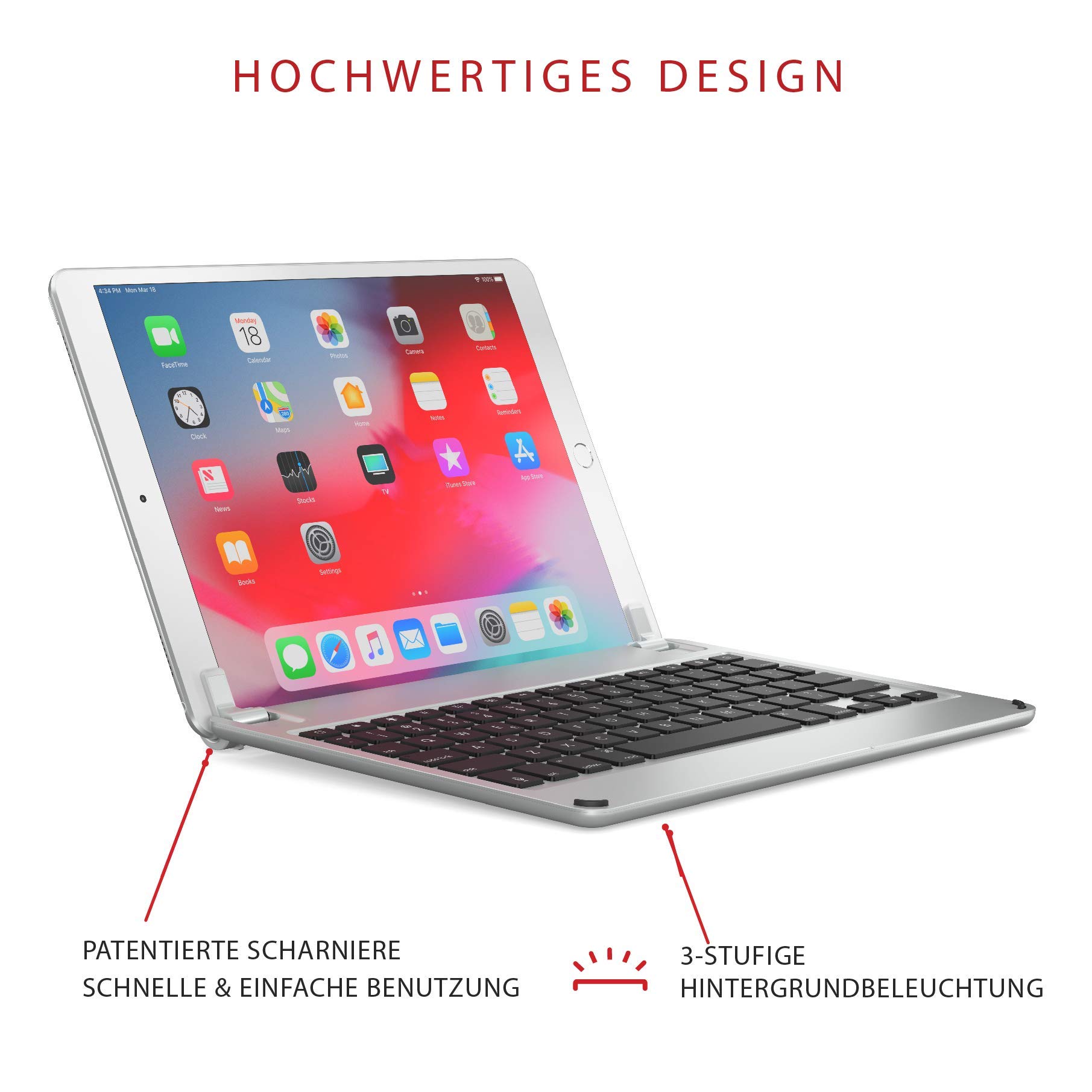 Tastiera Wireless Brydge Per IPad Pro 11" (2018 E 2a Gen 2020) - Argento