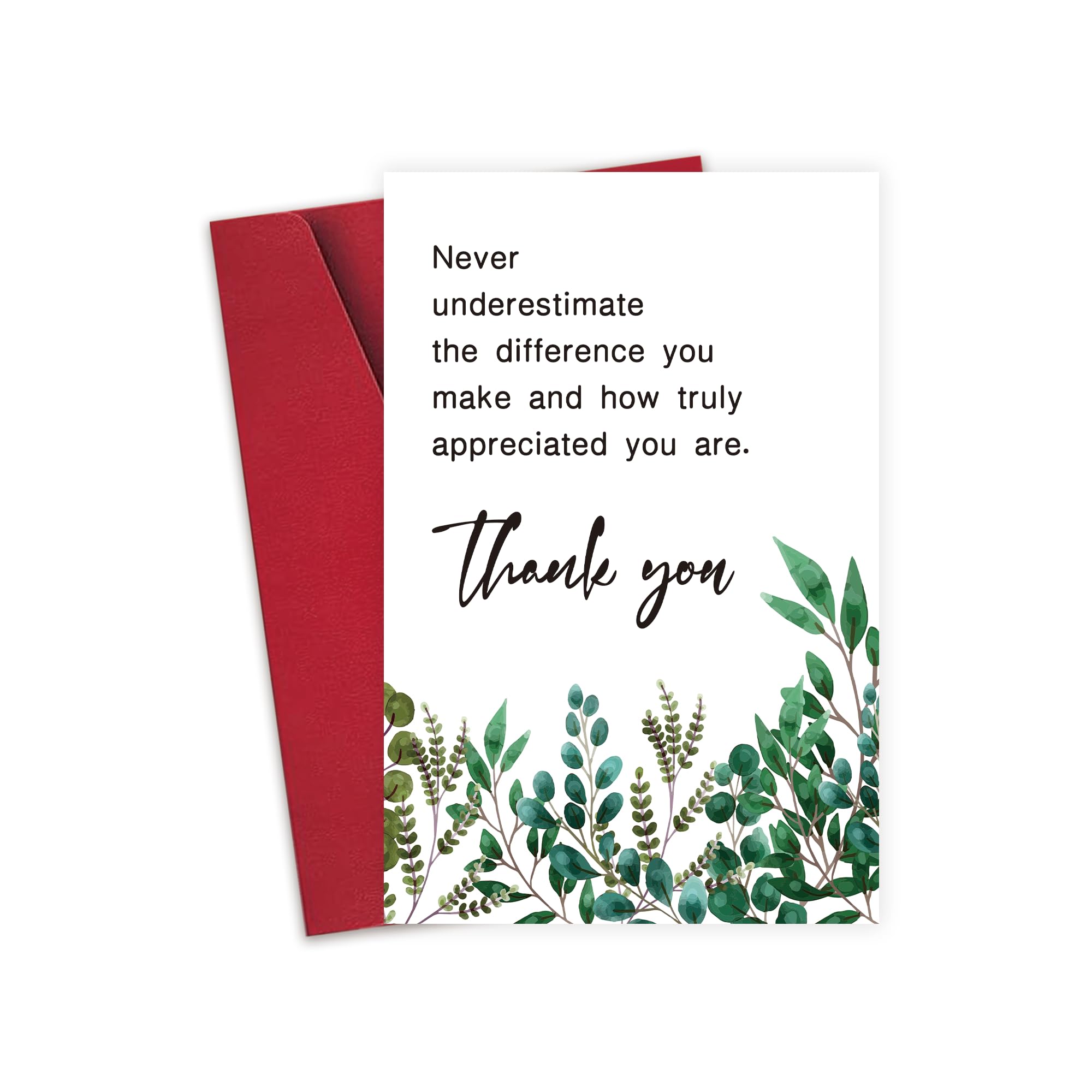 Detuca Employee Thank You Card, Appreciation Card for Coworker Boss Staff, Never Underestimate The Different You Make...