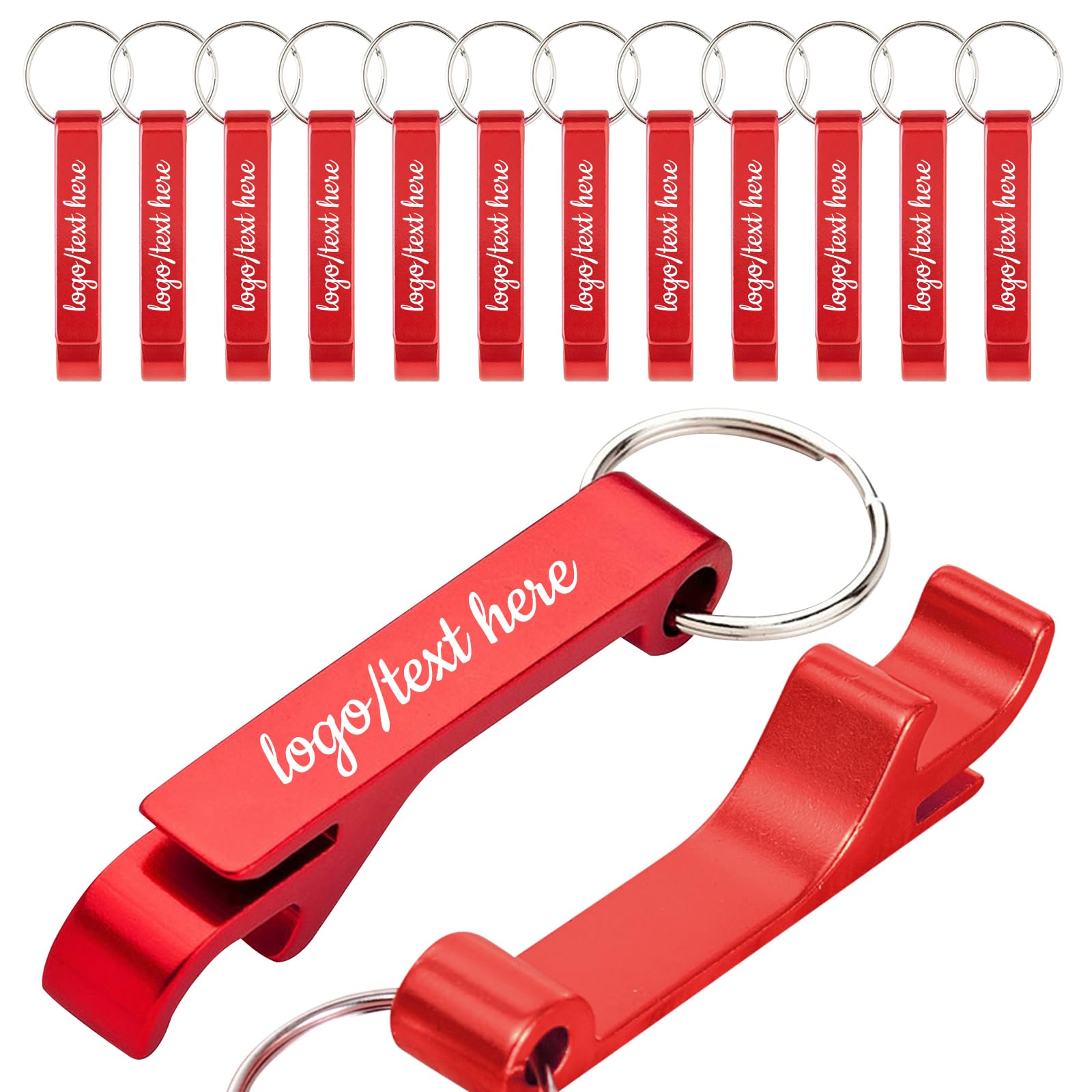 400 stück personalisierte Flaschenöffner Schlüsselanhänger benutzerdefinierte graviert Logo/Text, Bier Getränk Aluminium Flaschenöffner für Party Gunst, Geburtstag, Bar, Hochzeit, Jubiläen-Rot