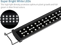 NICREW SlimLED akvárium lámpa időzítővel, 60-75cm, 32W, dimmelhető LED világítás állítható tartóval 2