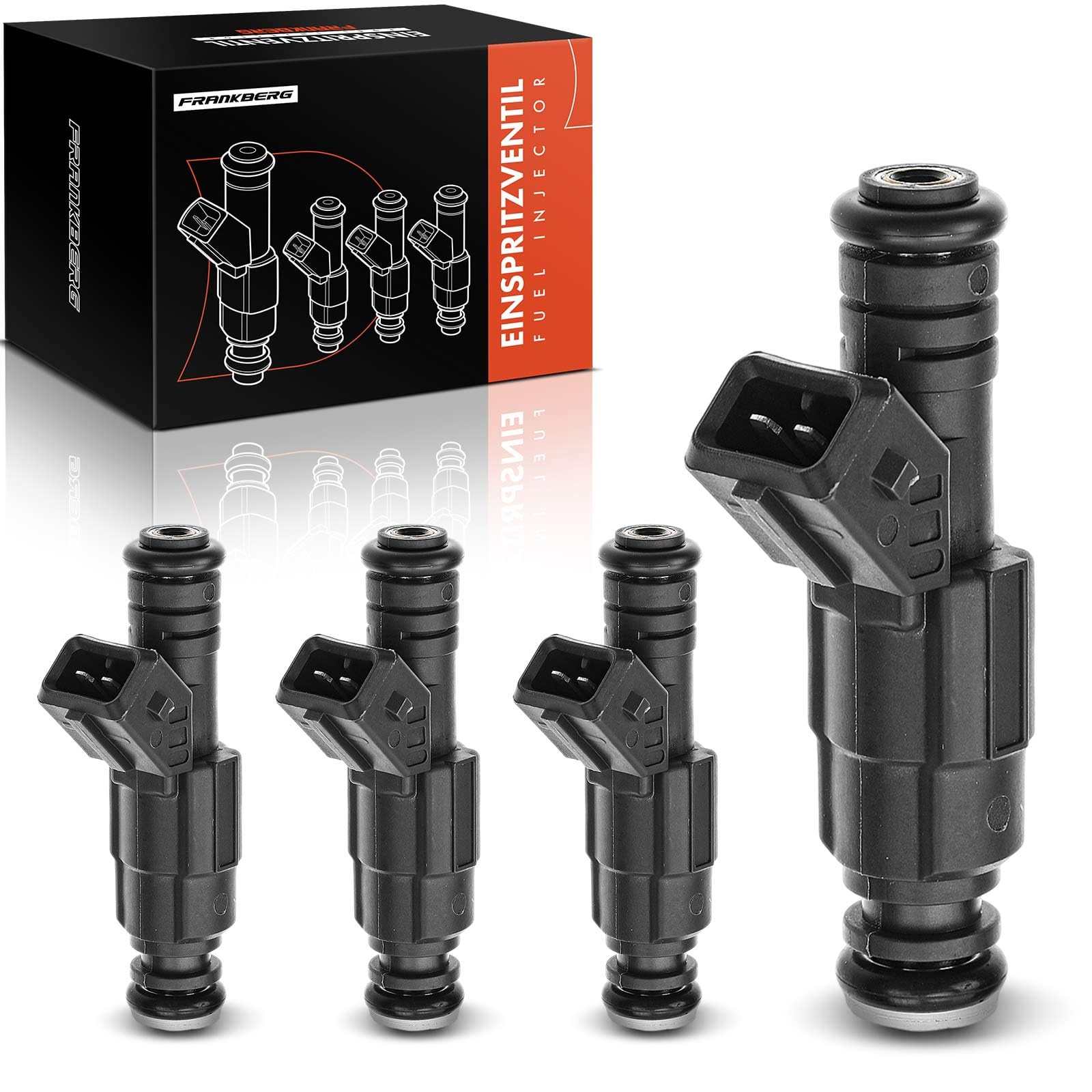 Frankberg 4 injecteurs de carburant | Compatible avec: Golf II 19E 1G1, Golf I Cabriolet 155, J.e.t.t.a II 165 19E 1G2