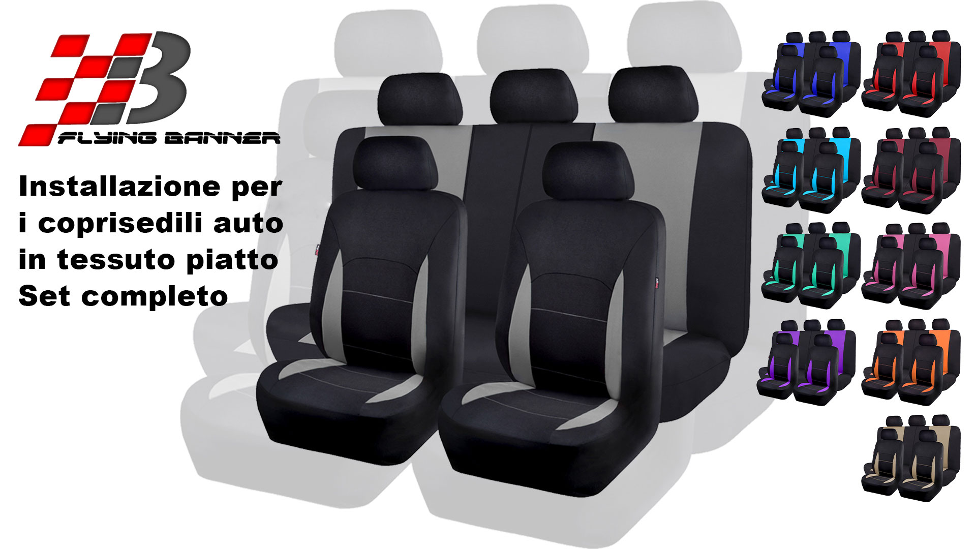 Upgrade4cars Copri-sedili Auto Universale Nero Rosa | Set Copri-sedile Universali Per Anteriori E Posteriori | Accessori Auto Interno - Foto 9