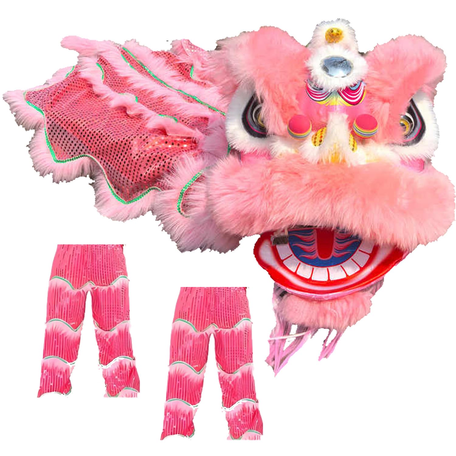 Costume da leone da ballo, abbigliamento tradizionale cinese per bambini dai 5 ai 15 anni, perfetto per sport, feste, carnevale, feste di Halloween, attività coinvolgenti per i giovani