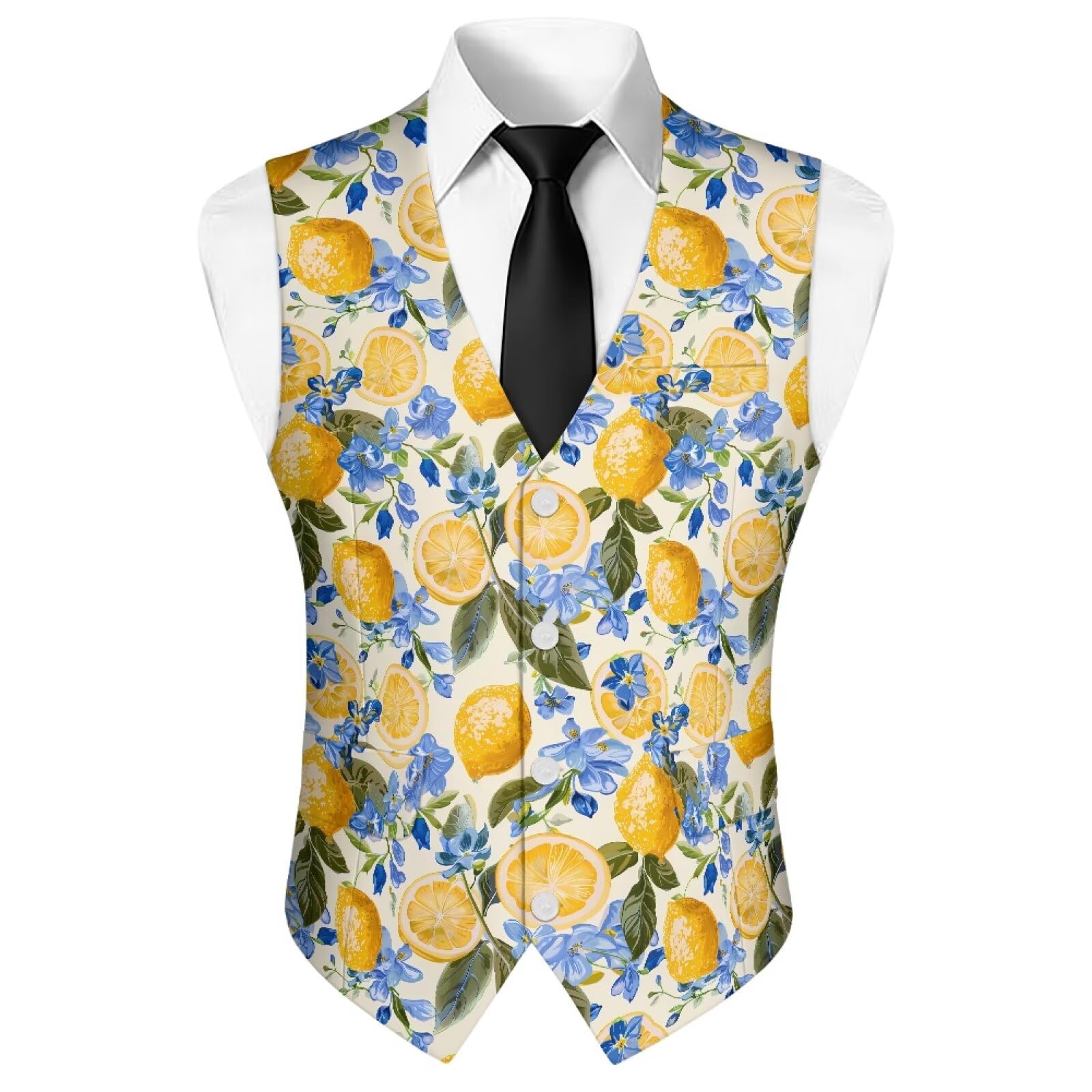 Biyejit Gilet de costume classique pour homme - Veste sans manches pour mariage - Veste sans manches pour smoking - Taille S à 4XL