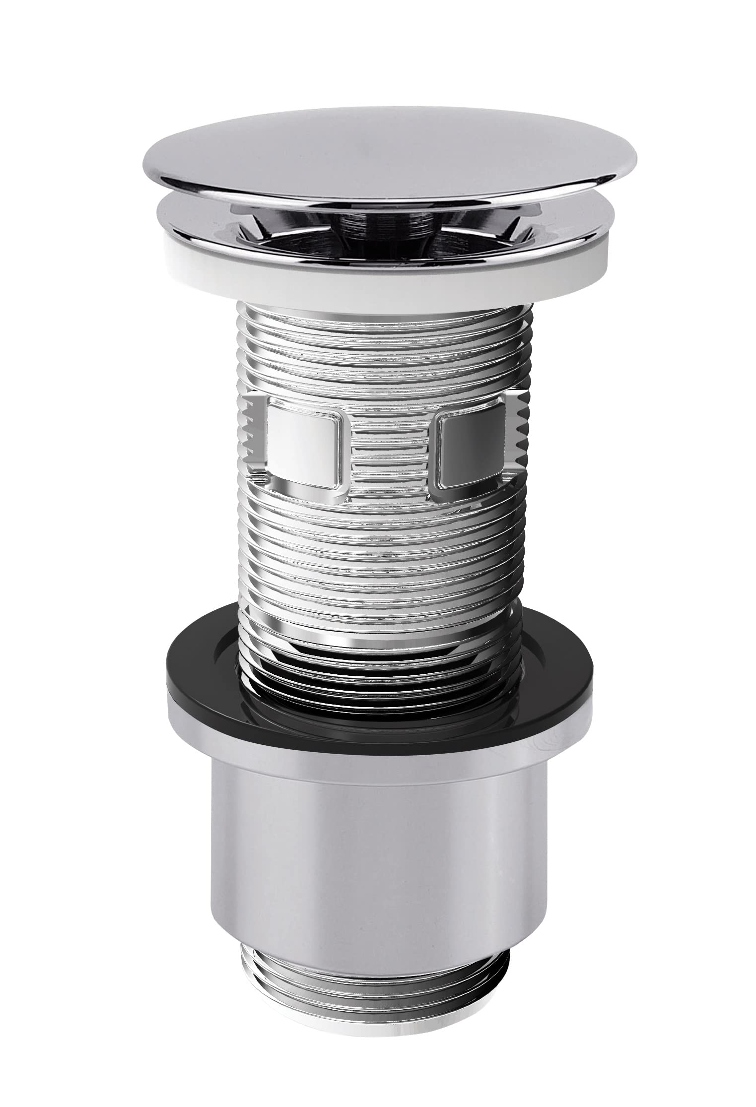 Tapón Clic-Clac Universal con/sin Rebosadero | Compatible con Lavabos y Bidés | Apertura Rápida con Presión | Instalación Estándar y Estética | NOYON & THIEBAULT