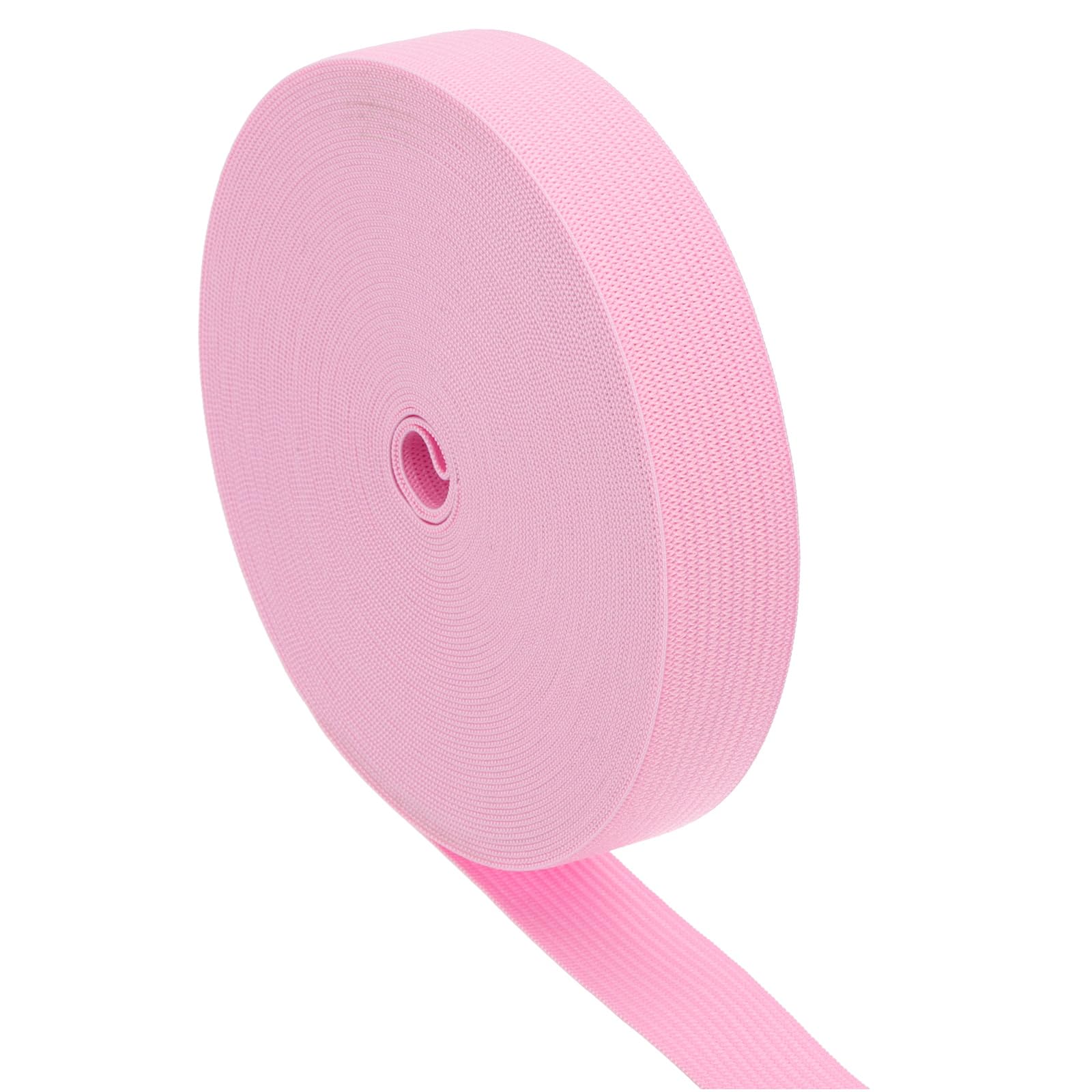 PATIKIL 1/16 Inch x 11 Yards Sewing Elastic Bands Elastic Cord Flat Stretch Strap Pink, 13/16 Inch x 11 Yards