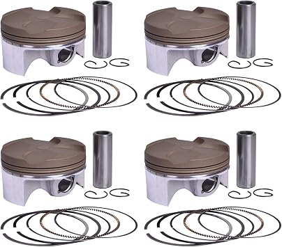 CBR 600RR Piston Ring Set 2003 2004 2005 67mm, 13101-MEE-000 | 4 Set Piston and Piston Rings Kit for Honda Motorcycle CBR600 F5 2003 2004 2005 2006