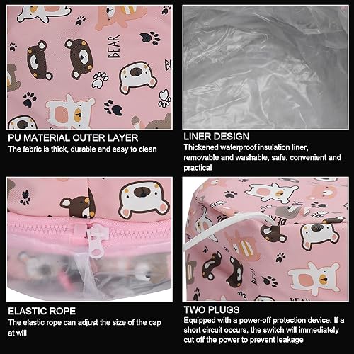 Miniatura 3 de KIMISS Gorro de vapor para el cabello, calor para acondicionar profundamente, capo secador de pelo, calentador eléctrico para el cuidado del