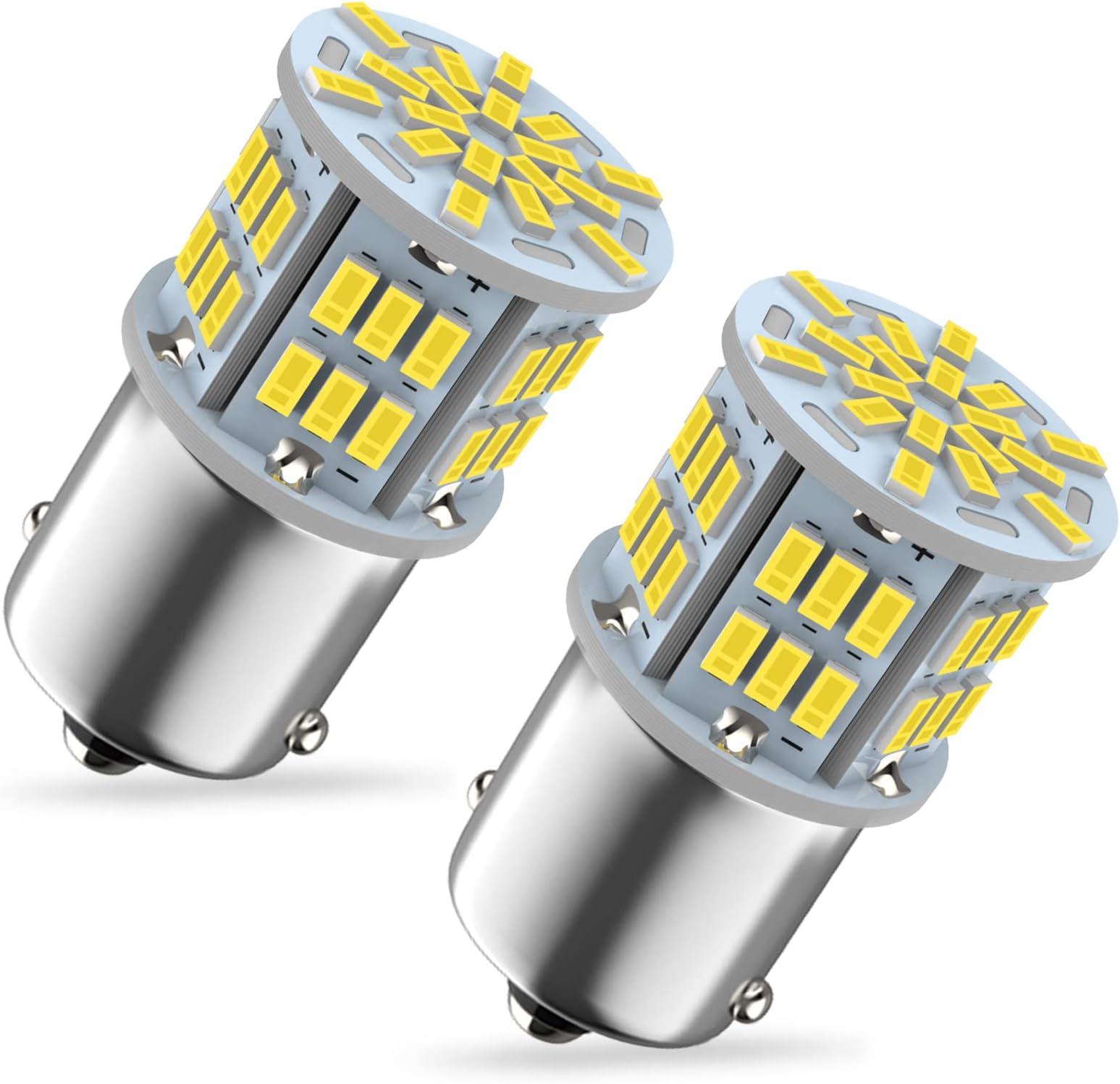 1156 Led Bulb Reverse Light, 1141 1003 7506 BA15S Bulbs, 12V-24V 54SMD Used for Truck Car Backup Reverse Lights, Tail Parking Lights,Camper Trailer RV Interior Light, 2pcs White