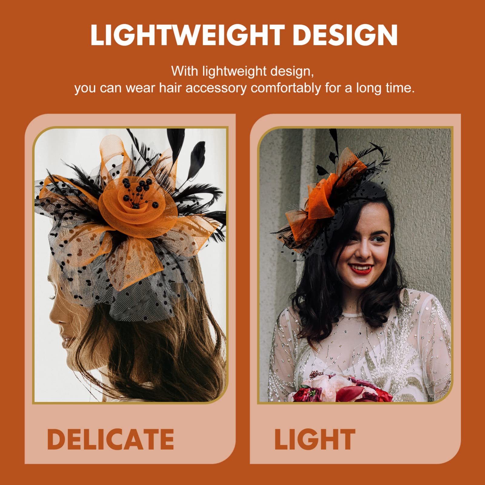 minkissy 3pezzi Fascinator Multi-Funzione Rete per Feste Accessorio Elegante per Cerimonie e Matrimonio Cerchietto Resistente per Halloween e Cosplay Decorazione per Donne e Ragazze