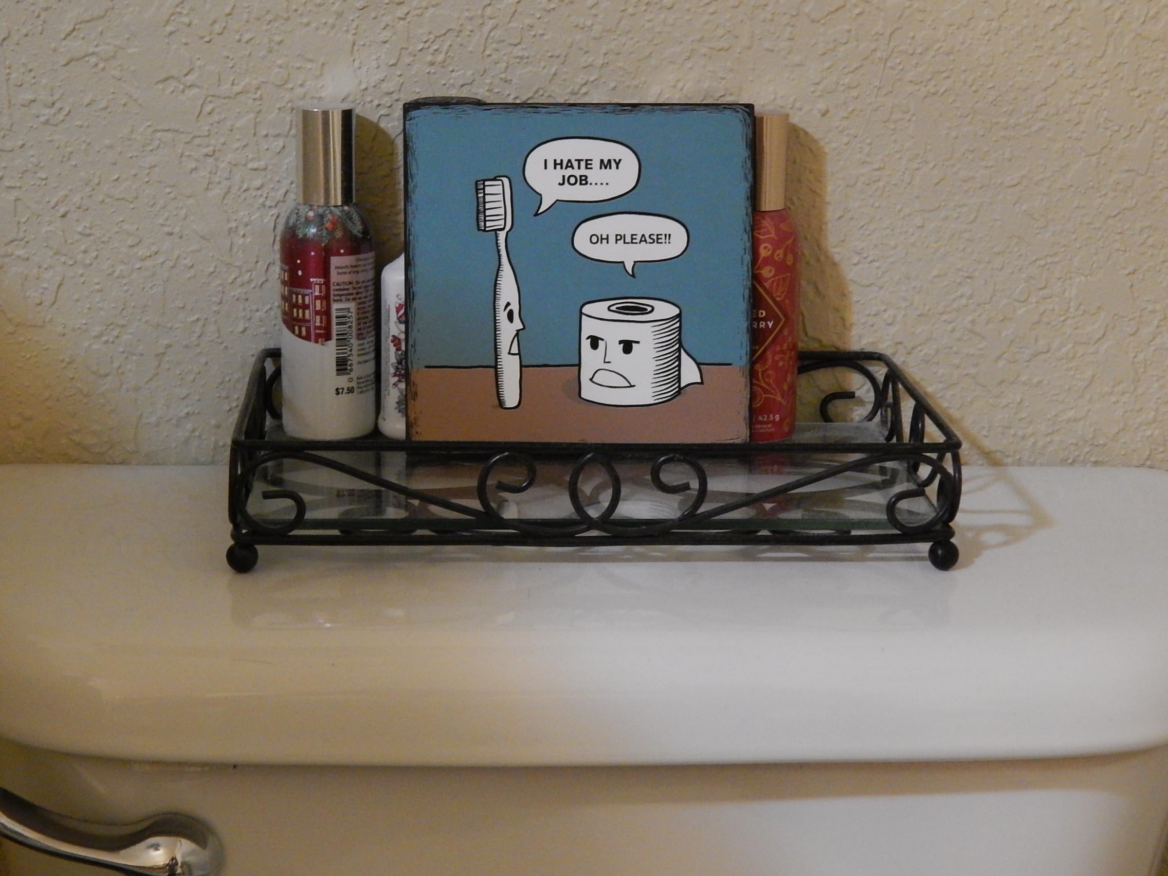Divertido Letrero De Baño Con Texto En Inglés "I Hate My Job Oh Please Countryside Wood Wall Plate Home Sign Country Bath Wall Hanging Decor Para Baño, Baño O Baño