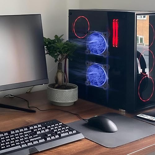 Miniatura 9 de Simple Deluxe Ventilador USB silencioso de 3150in con controlador de múltiples velocidades para receptor DVR Playstation Xbox refrigeración de