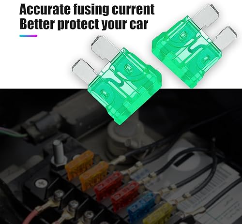 Miniatura 6 de Yonpu - 50 fusibles para automóvil, 3A, de repuesto estándar para automóvil, caravana, camión, motocicleta, barco (morado)