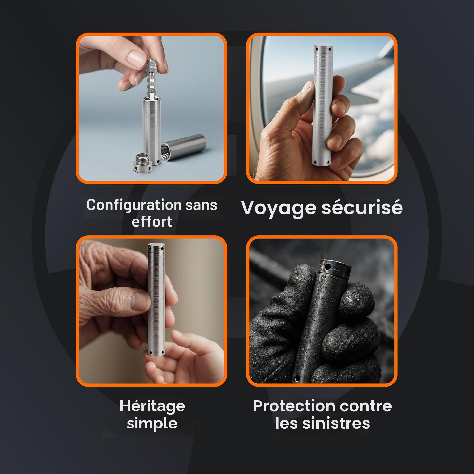 Cryptosteel Seed24 Solo - Seed phrase storage - Sauvegarde de phrase de récupération crypto - 24 mots et clés privées - Compatible portefeuilles BIP39