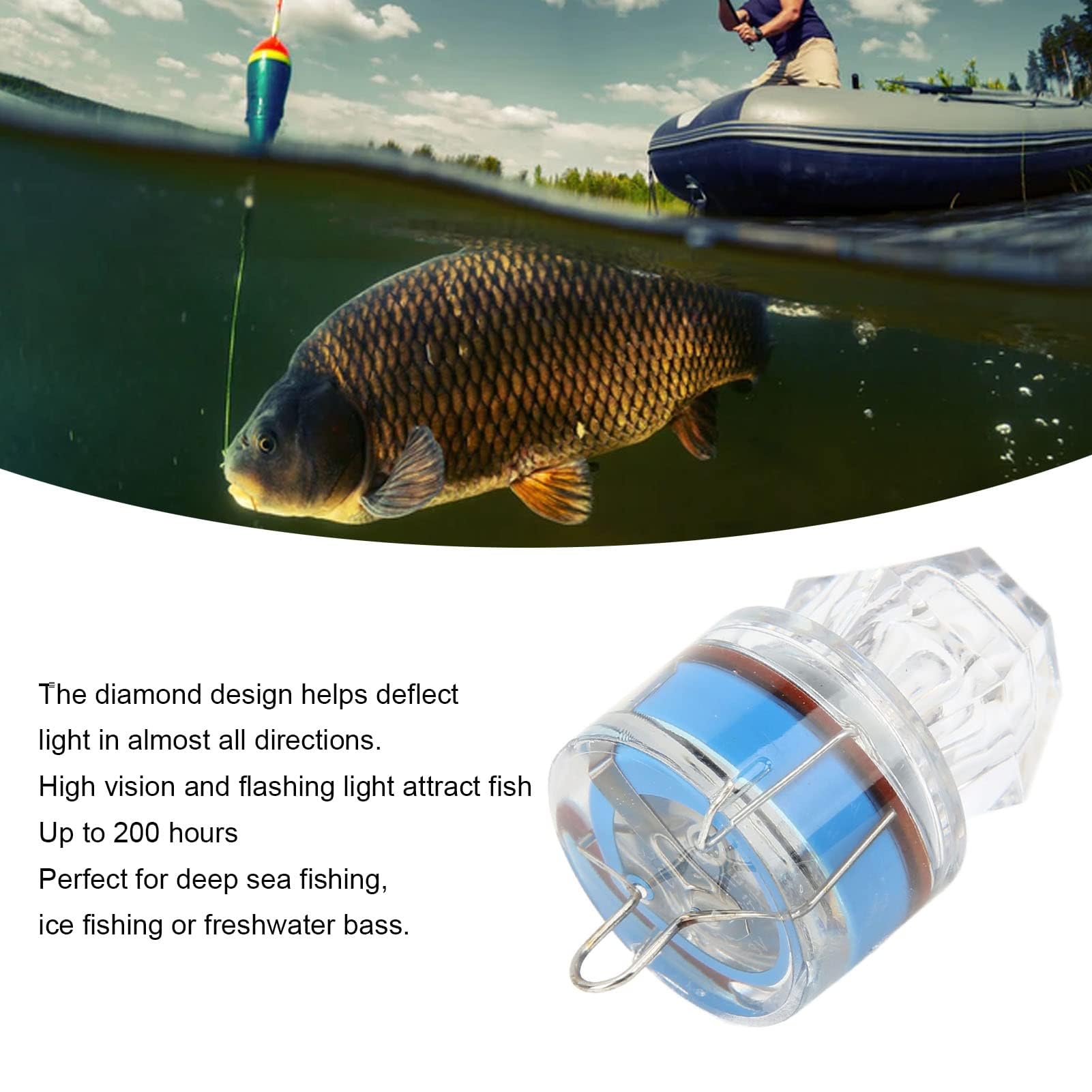 120 LED Locken Köder Unterwasser Licht Nacht Angel... – Vicedeal