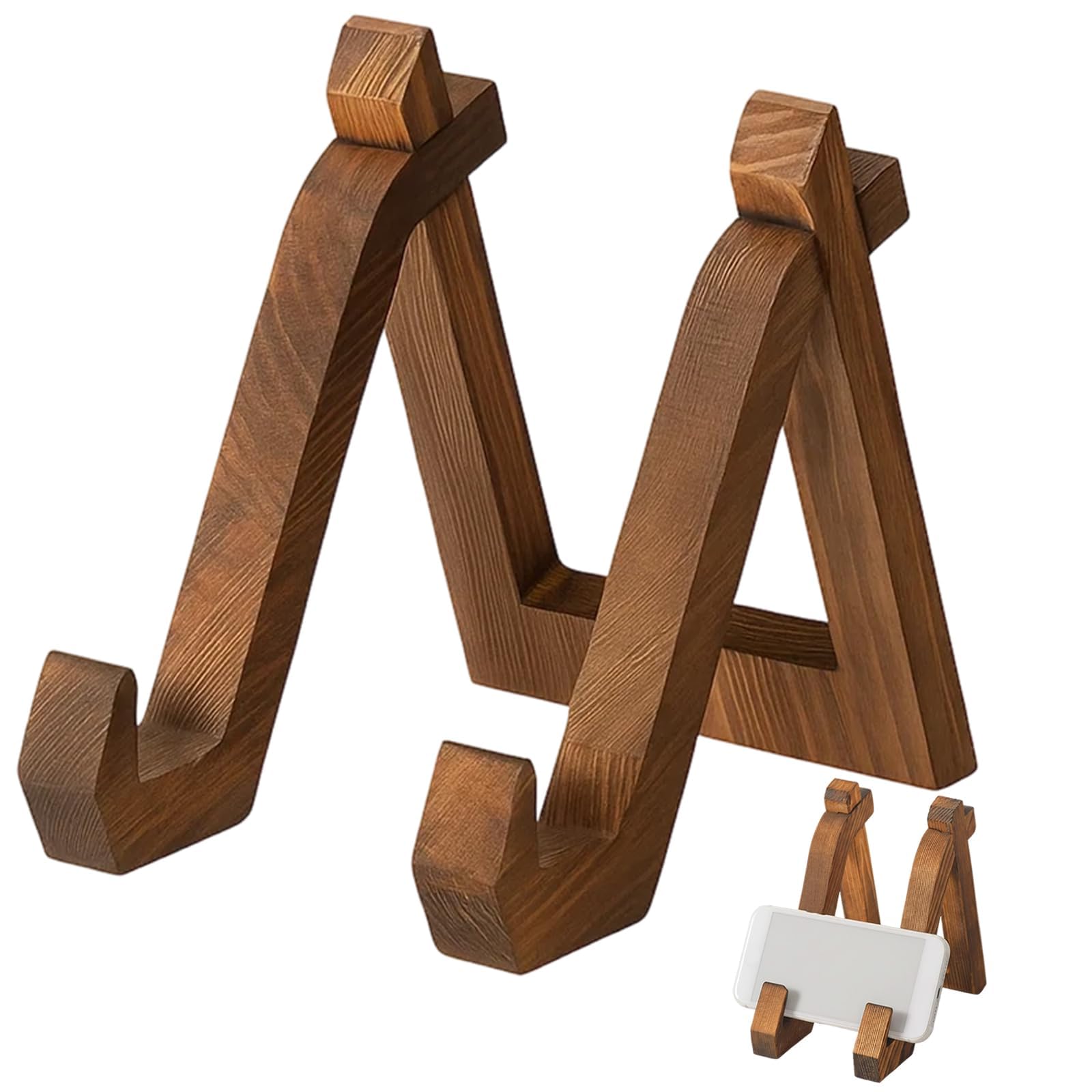 CtiUjdx A Piece of Plate Holder, Wooden Stand for Displaying Decorative Plates and Artworks, Display Stand for Collectibles and Photos, Sturdy Plate Stand for Home Decor and Gift Presentation