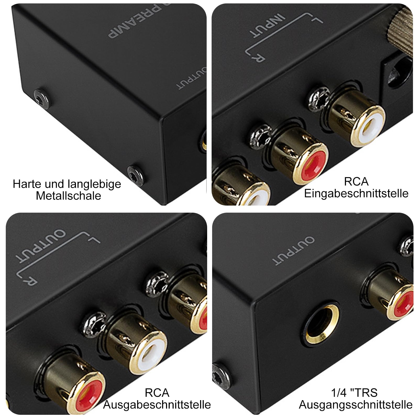 Phono Preamplificatore per Giradischi, Preamp con Adattatore DC 12V