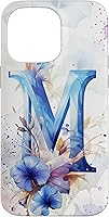 Vista 21 de Funda floral para iPhone 16 Morning Glory September Birth Flower Initial Letter M