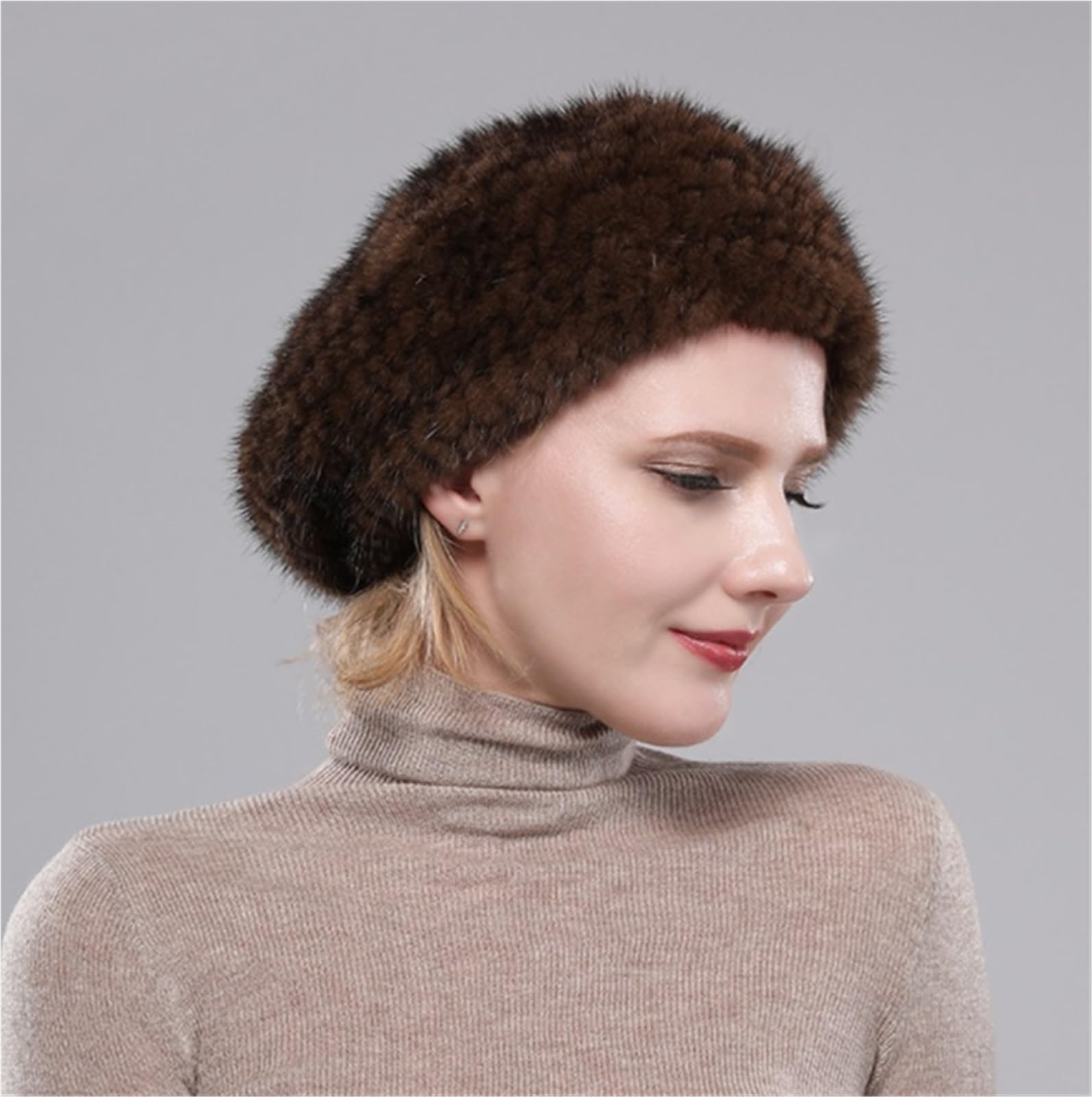 Ciepła Czapka Zimowa, Damskie Berety Eleganckie Czapki Z Daszkiem Czapki Z Dzianiny Ciepła Czapka Typu Beanie W Stylu Vintage Wiatroszczelna Czapka Zimowa
