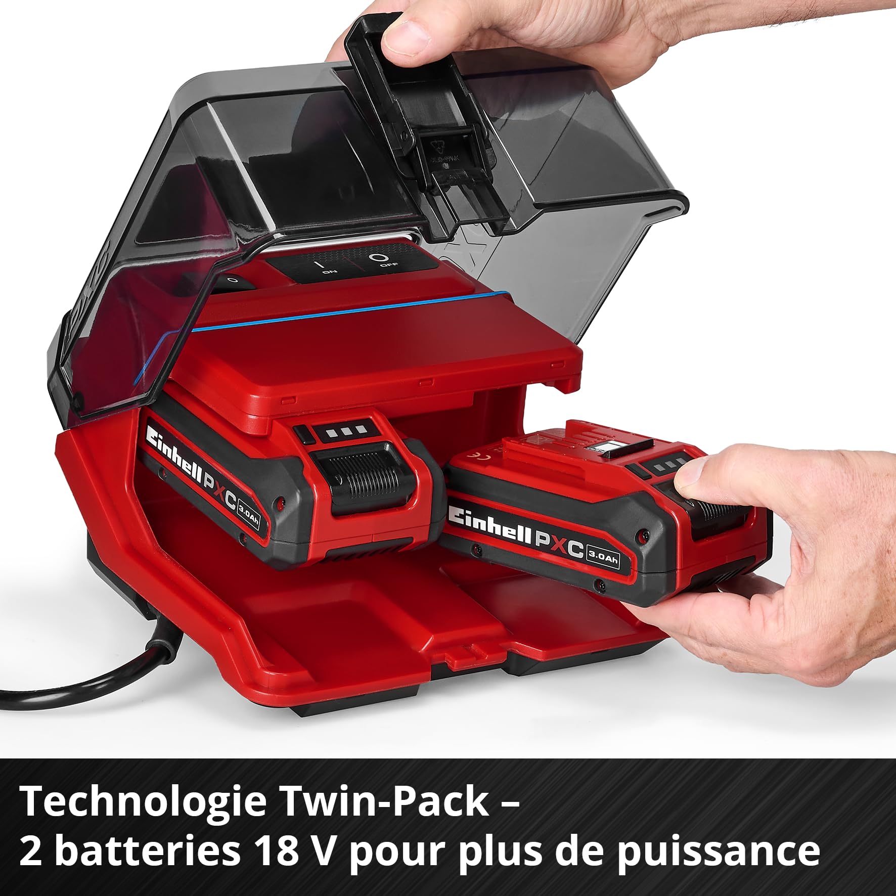 Einhell Pompe à eau claire 2en1 sans fil GE-PP 36 RB-A Li | PXC | 36 V | 3 bar | débit 4500 l/h | hauteur 30 m | pompe 2-en-1 | col de cygne | sans batterie