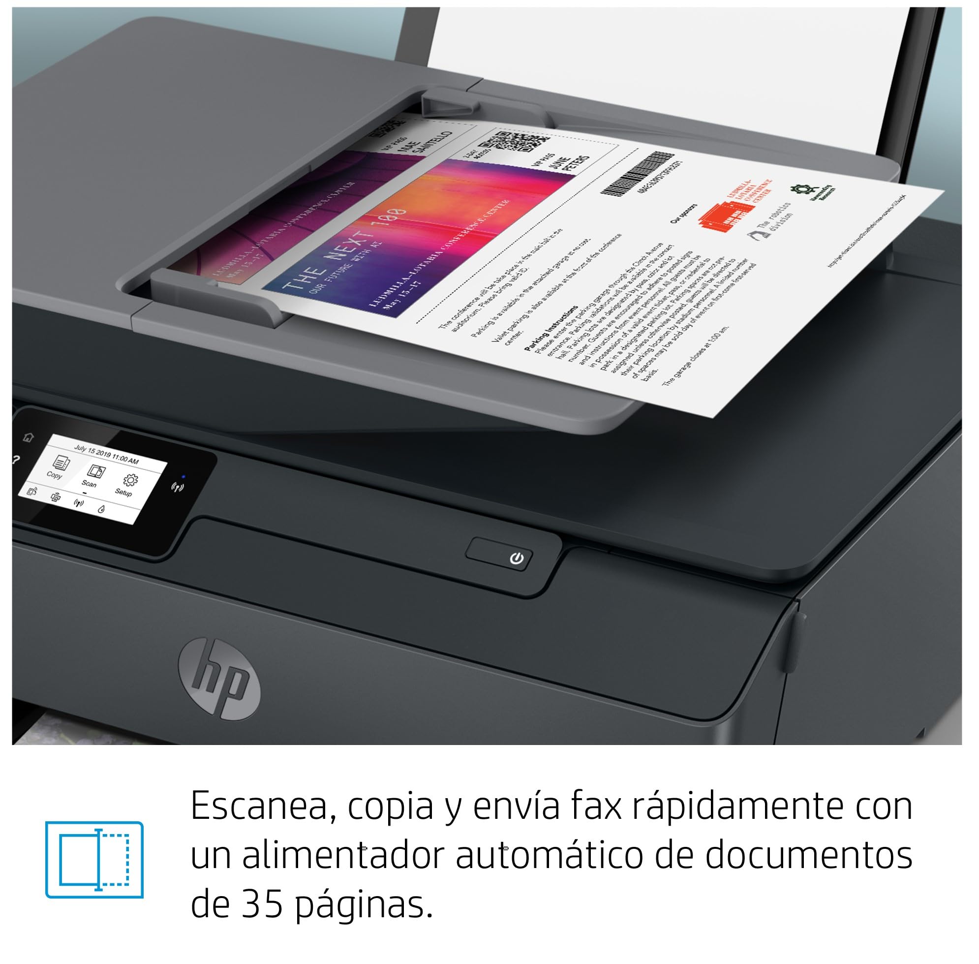 HP Smart Tank Plus 655 Y0F74A - Impresora A4 Multifunción con Deposito de Tinta Recargable, Impresión a Color, Escaner, Copiadora, Fax, Wi-Fi, Smart App, Negro