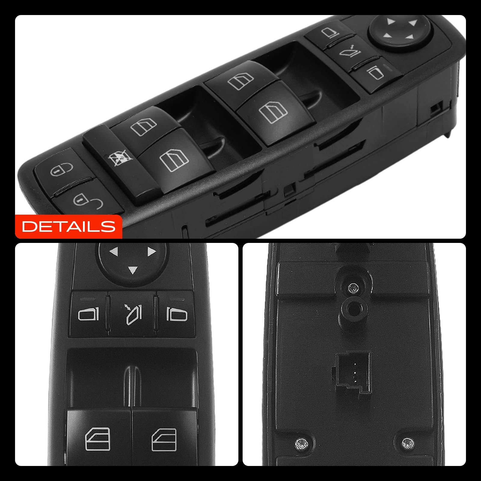 Frankberg Interruttore regolatore alzacristalli anteriore sinistro | A1698206710; Compatibile con: Classe B W245, Classe A W169, Classe M W164, Classe GL X164