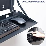 VIVO Black Flip Down 24 Inch Keyboard Tray Wall Mount, Mount-FDKB1 | Fits Standard Size Keyboards and Mice, Fold Down Typing Platform, Space Saving Design, Mouse Pad Included