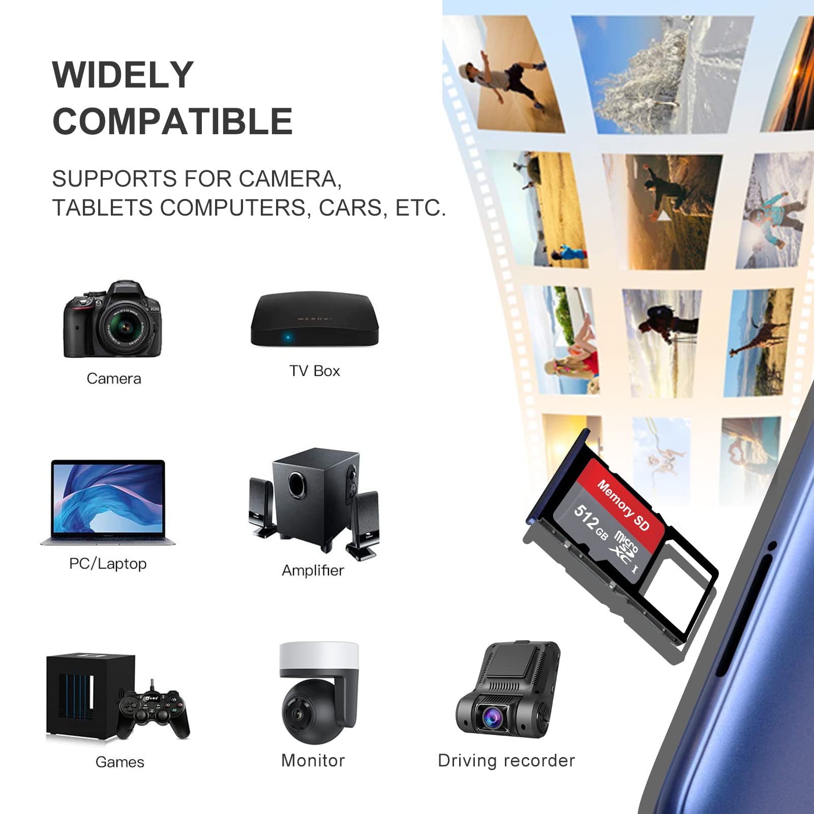 Generic Carte Mémoire SD Haute Vitesse 128 Go Pour Téléphone Portable