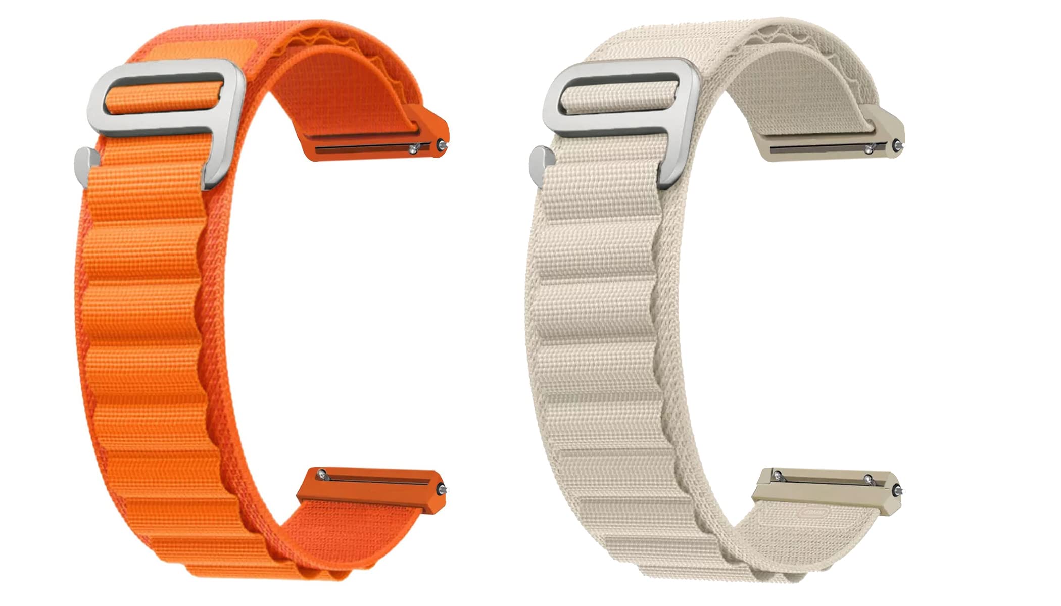 ACM Combo Pack Watch Strap Nylon 22mm compatible with Realme Watch 5 Smartwatch Sports Hook Band-image-25