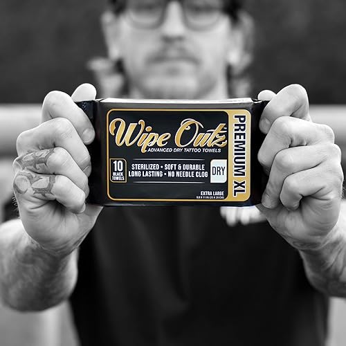 Miniatura 8 de Wipe Outz Toallas de tatuaje extragrandes DRY  Toallitas de tatuaje premium para durante el cuidado posterior de tatuajes, Pmu y tatuajes  Toallitas